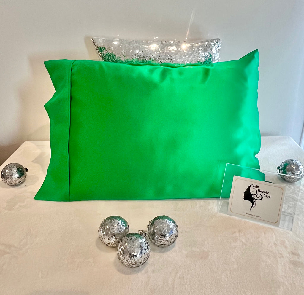 Green Silk Pillowcase