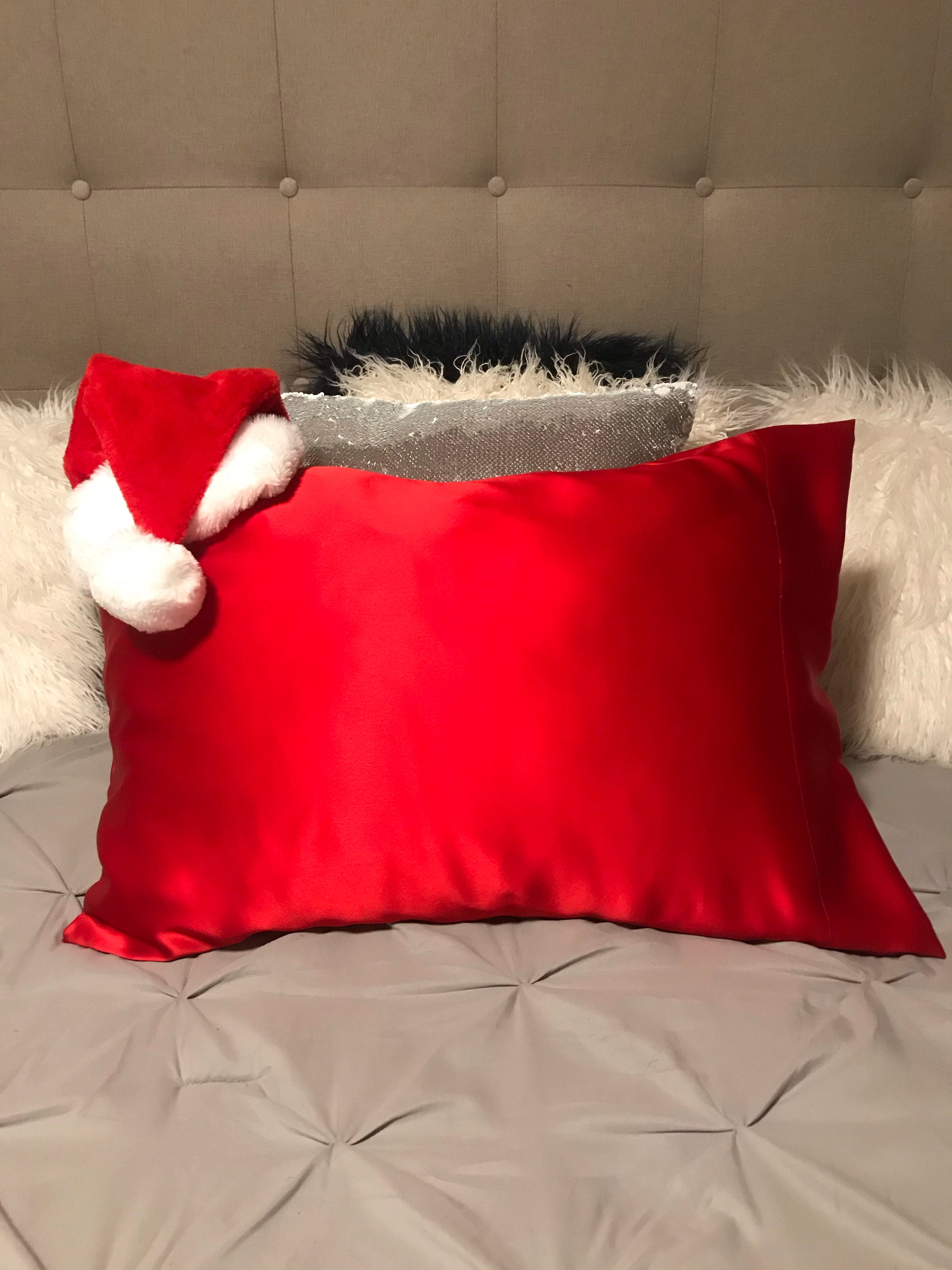 Red Silk Pillowcase Silk Beauty Care