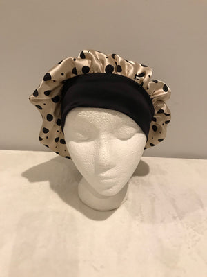 Golden Polka Silk Bonnets