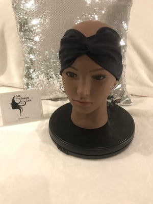 Black Wide Silk Headband