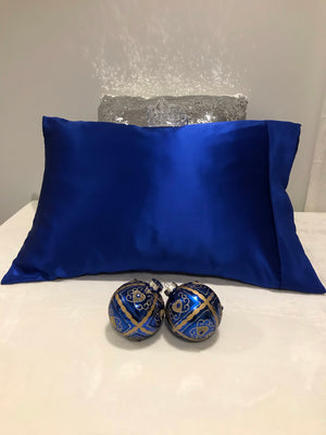 Blue Silk Pillowcase